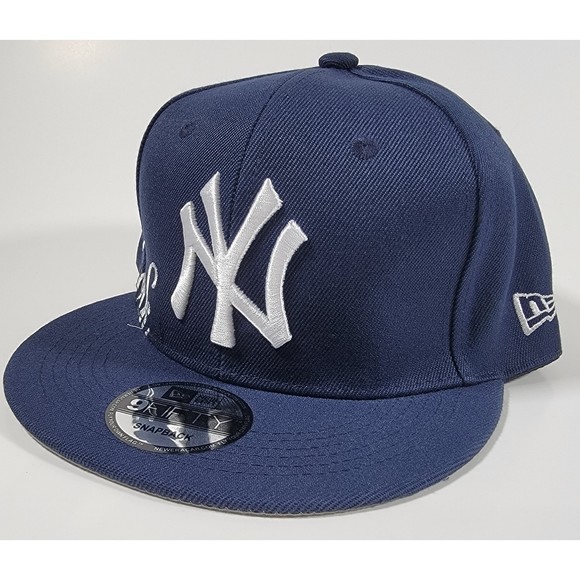 New York Yankees MLB Blue Snapback Cap Side Split City and Team Pride Hat - Picture 2 of 7
